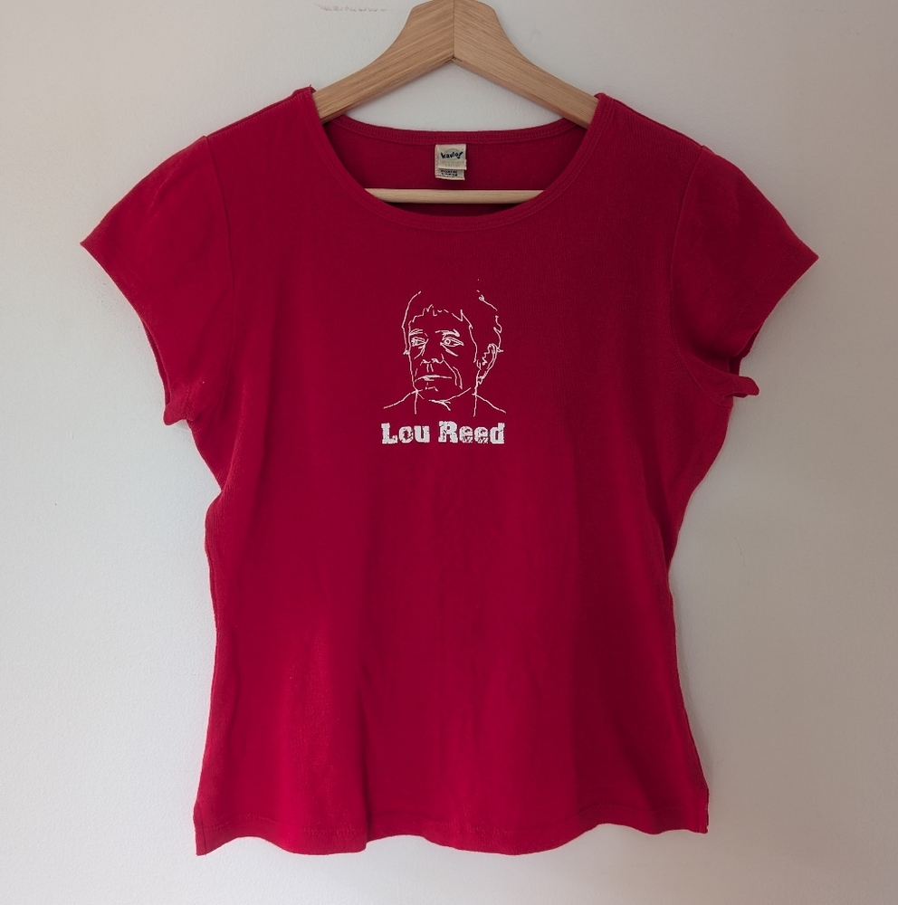 Lou Reed Red Illustrated Graphic Tee